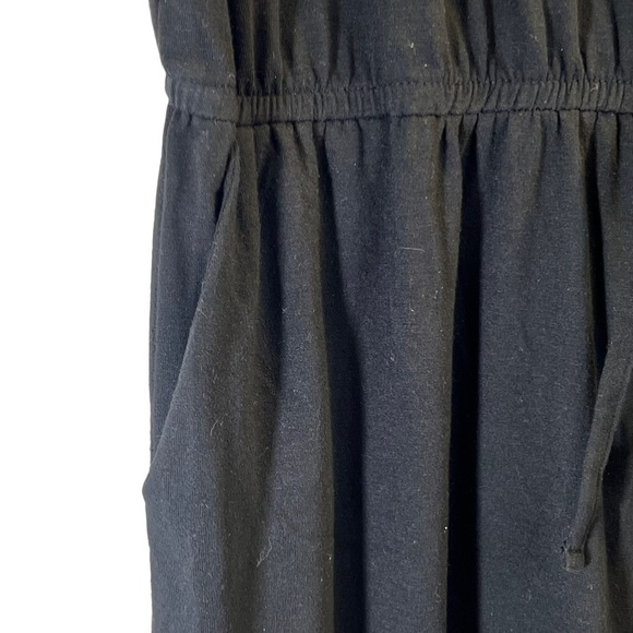 Zenana Women's Jumpsuit 3X Wide Pant Legs Black Short Sleeves Pockets - Picture 6 of 12